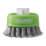 Draper Tools Stainless-Steel Twist-Knot Wire Cup Brush, 75mm, M14