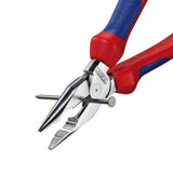 Draper Tools Knipex 08 25 185 Sb Needle-Nose Combination Pliers With Multi-Component Grips Chrome-Plated, 185mm