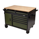 Draper Tools Bunker Multi-Functional Workbench Roller Tool Cabinet, 14 Drawer, 48", Green