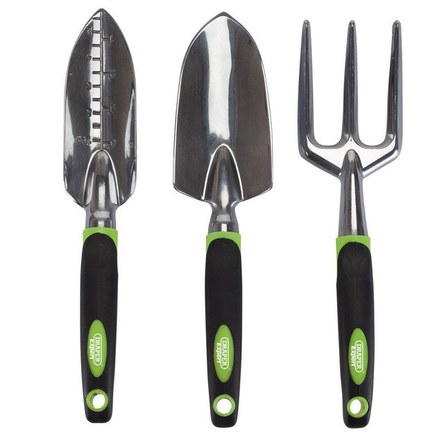 Draper Tools Aluminium Hand Fork And Trowel Set (3 Piece)