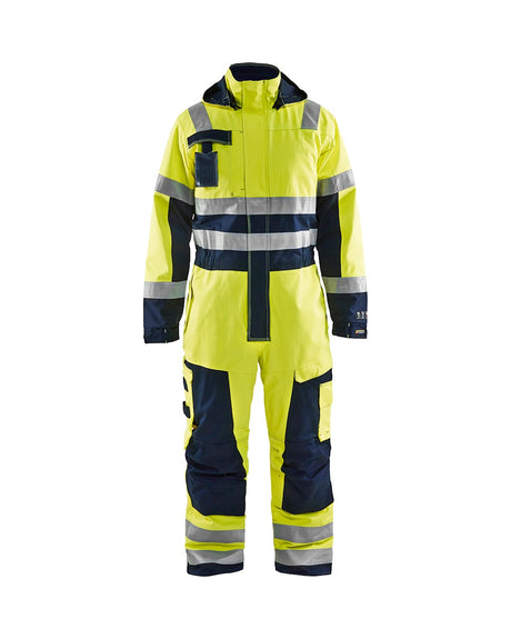 Blaklader Multinorm Winter Overall 6368 #colour_hi-vis-yellow-navy-blue