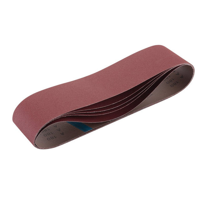 Draper Tools Cloth Sanding Belt, 100 x 915mm, 180 Grit (Pack Of 5)