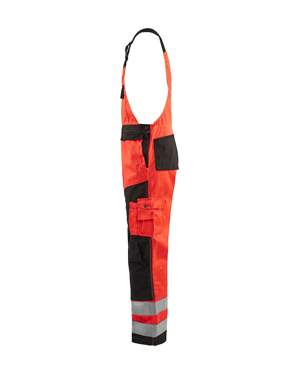 Blaklader Hi-Vis Bib Trousers 2660 - Red Hi-Vis/Black