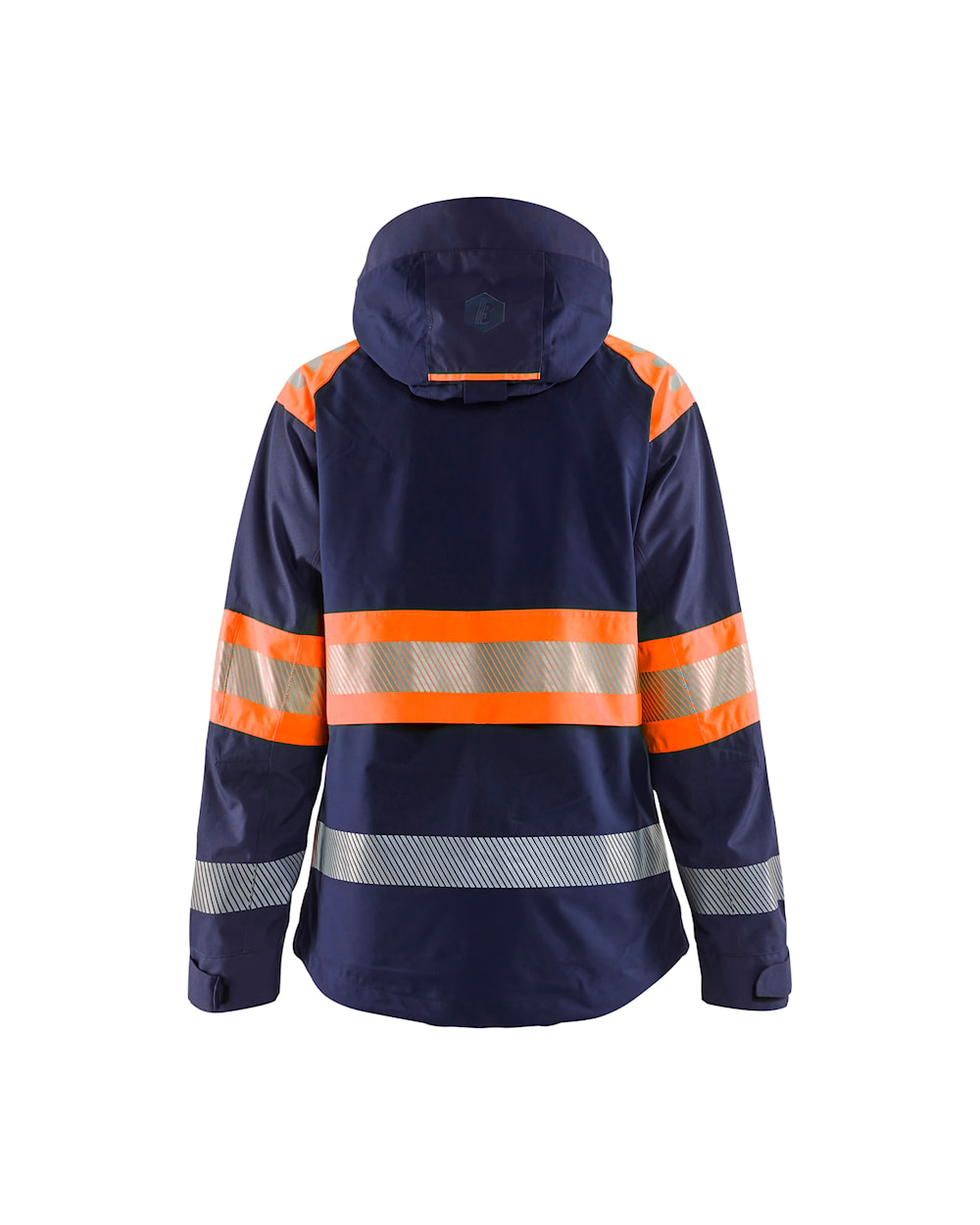 Blaklader Women's Shell Jacket Hi-Vis 4430 #colour_navy-blue-orange