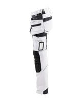 Blaklader Women's Painter Trousers 4-Way Stretch 7179 #colour_white-dark-grey