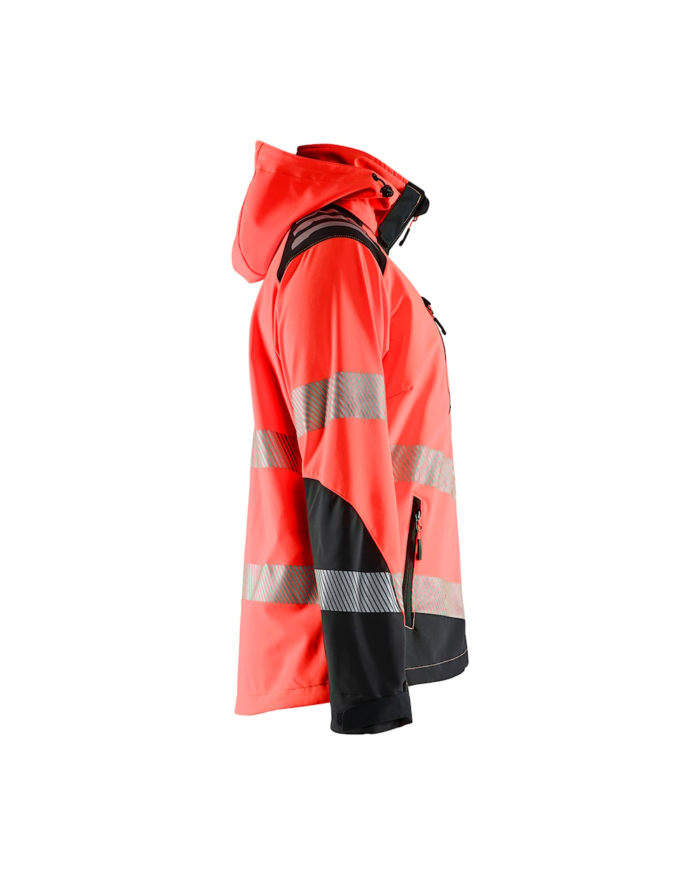 Blaklader Women's Hi-Vis Softshell Jacket 4791 #colour_red-hi-vis-black