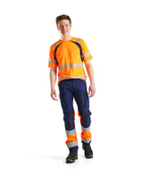 Blaklader Uv Hi-Vis T-Shirt 3397 #colour_orange-navy-blue