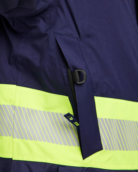 Blaklader Winter Parka Hi-Vis 4485 #colour_navy-blue-hi-vis-yellow