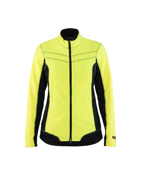 Blaklader Women's Micro Fleece Jacket 4924 #colour_hi-vis-yellow-black