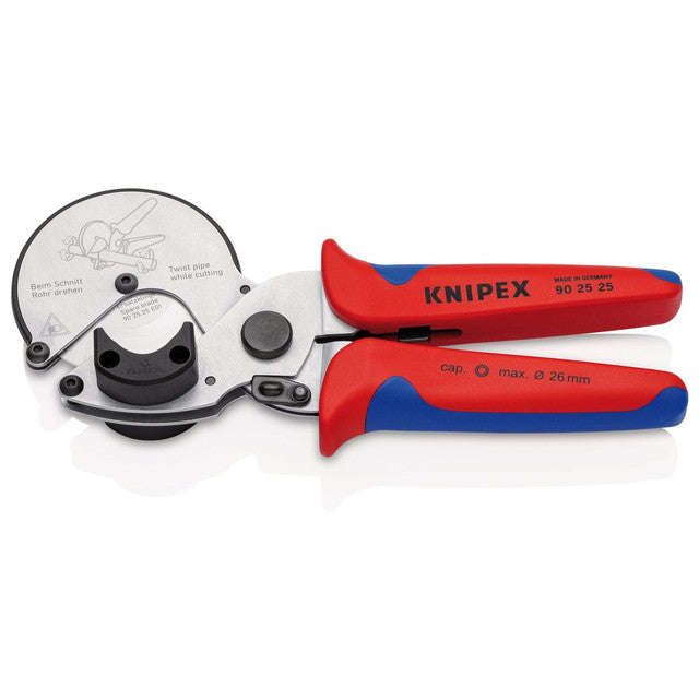 Draper Tools KNIPEX 90 25 25 Pipe Cutter For Composite And Plastic Pipes With Multi-Component Grips 210mm