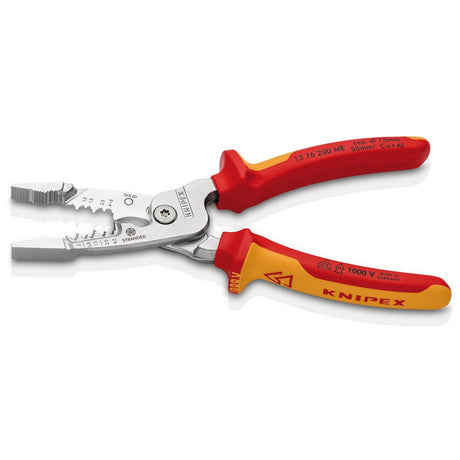 Draper Tools KNIPEX 13 76 200 Me Wire Stripper Metric Version Insulated With Multi-Component Grips, Vde-Tested Chrome-Plated 200mm
