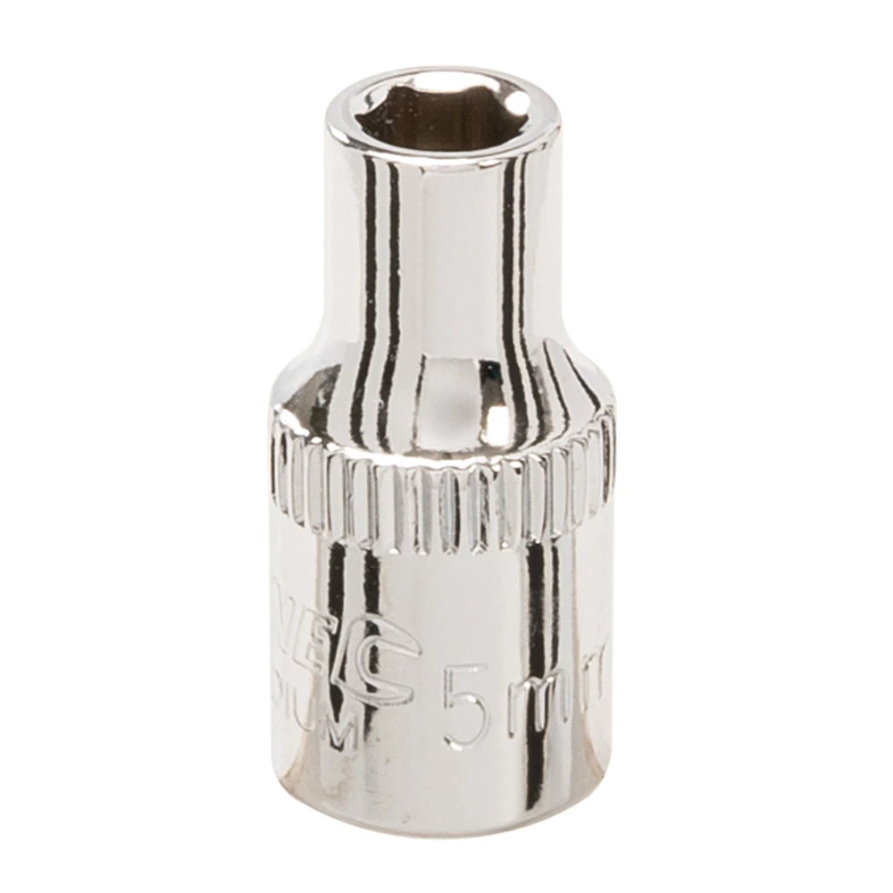 Silverline Socket 1/4" Drive 6pt Metric