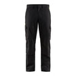 Blaklader Industry Trousers Stretch with Knee Pad Pockets 1448 - Black/Hi-vis yellow #colour_black-hi-vis-yellow