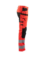 Blaklader Hi-Vis Trousers with Stretch 1552 - Hi-Vis Red/Black