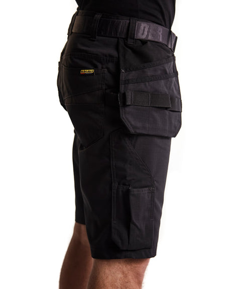 Blaklader Service Shorts with Nailpockets 1494 #colour_black-dark-grey