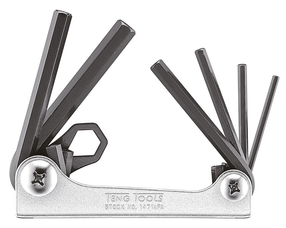 Teng Tools Folding Hex Key Set AF 6 Pieces