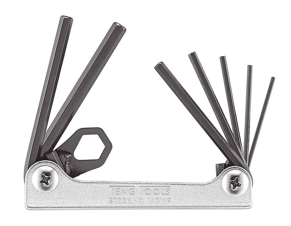 Teng Tools Folding Hex Key Set AF 7 Pieces