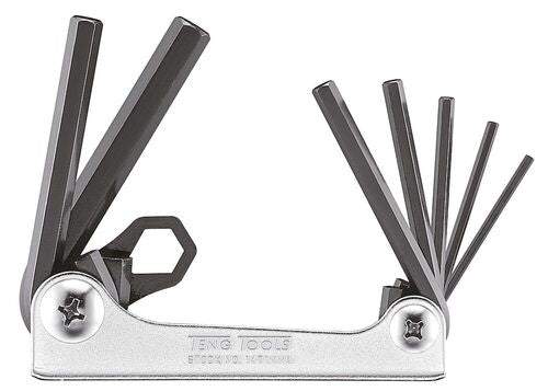 Teng Tools Folding Hex Key Set 2.5-10 mm 7 Pieces