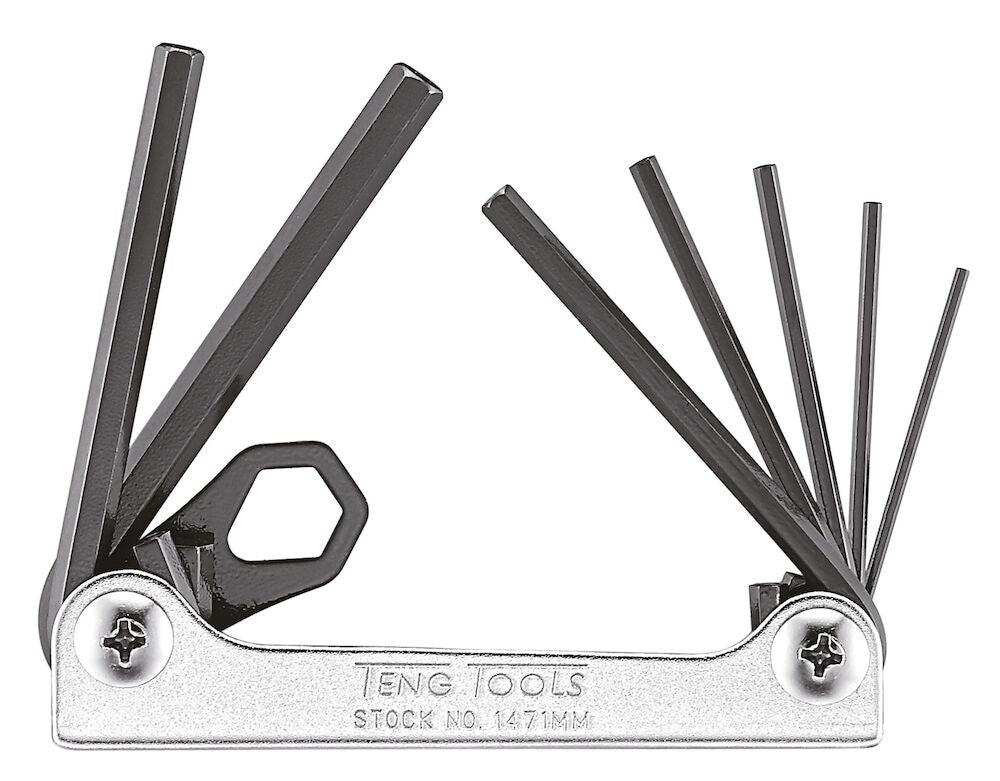 Teng Tools Folding Hex Key Set 1.5-6 mm 7 Pieces