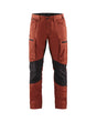 Blaklader Service Trousers with Stretch 14591845 #colour_burned-red-black