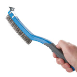 Silverline Stainless Steel Wire Brush With Scraper