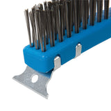 Silverline Stainless Steel Wire Brush With Scraper