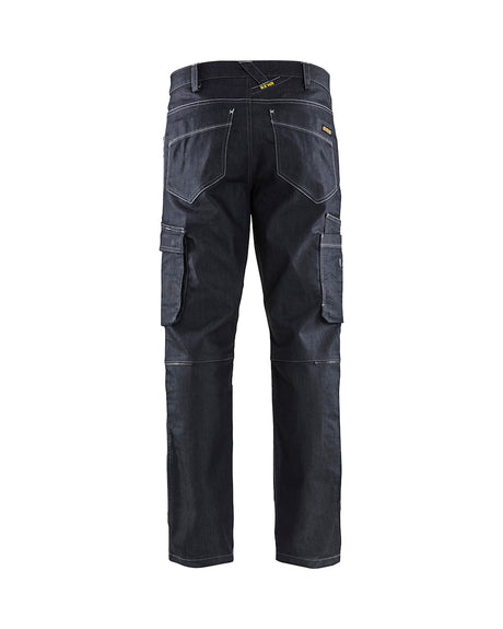 Blaklader Service Trousers Denim Stretch 1439 #colour_navy-blue