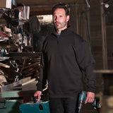 Fort Workwear Workforce 1/4 Zip Sweatshirt #colour_black