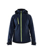 Blaklader Women's Softshell Jacket 4719 #colour_dark-navy-blue-hi-vis-yellow