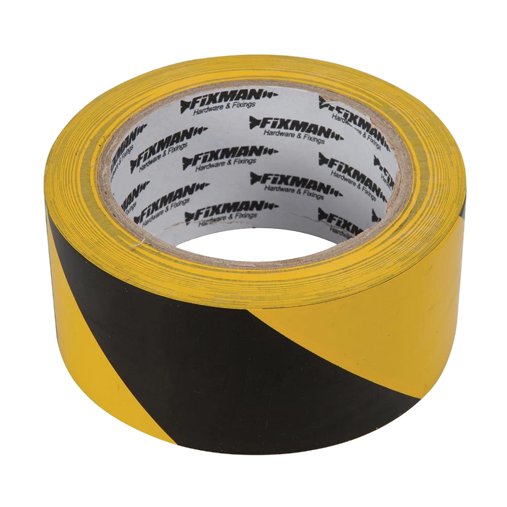 Fixman Hazard Tape - 50mm x 33m Black/Yellow