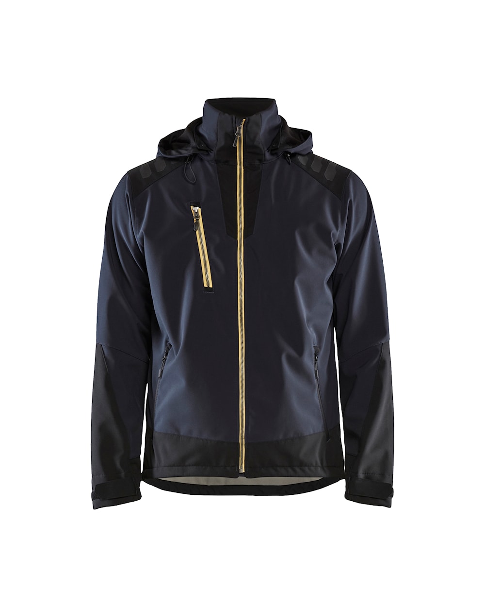 Blaklader Softshell Jacket 4749 #colour_dark-navy-yellow