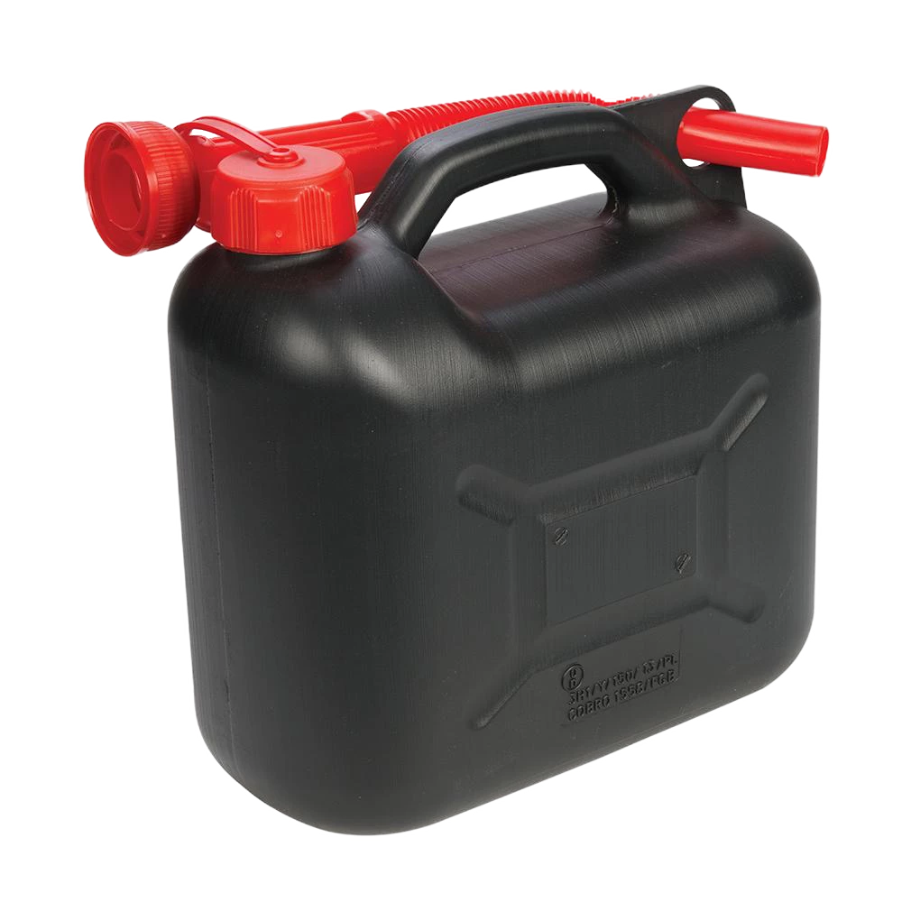 Silverline Plastic Fuel Can 5Ltr - Black