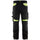 Blaklader Trousers without Nail Pockets 1556 #colour_black-hi-vis-yellow