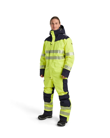 Blaklader Multinorm Winter Overall 6317 #colour_hi-vis-yellow-navy-blue