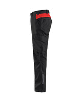 Blaklader Industry Trousers Stretch 1444 - Black/Red #colour_black-red
