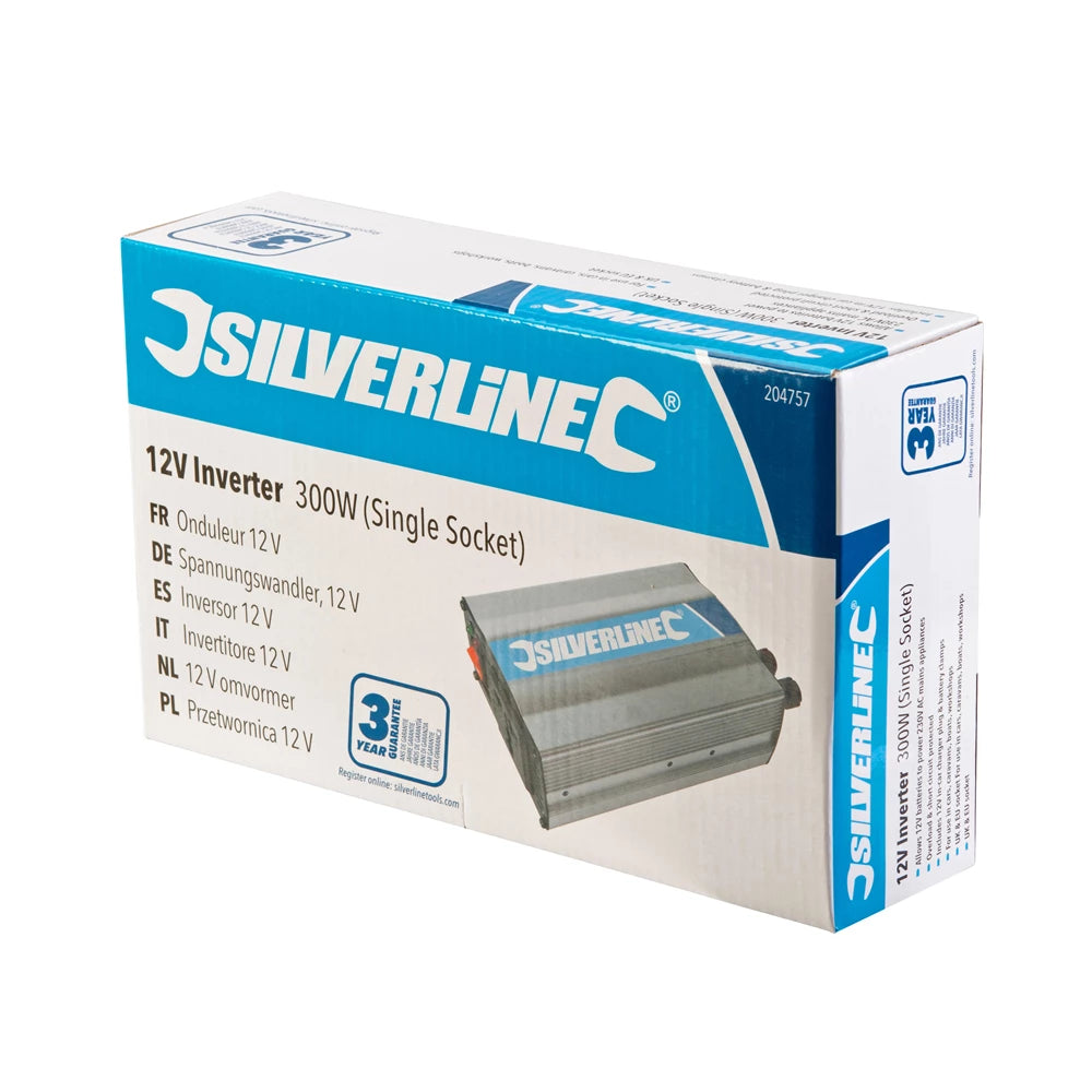 Silverline 12V Inverter 300W (Single Socket)