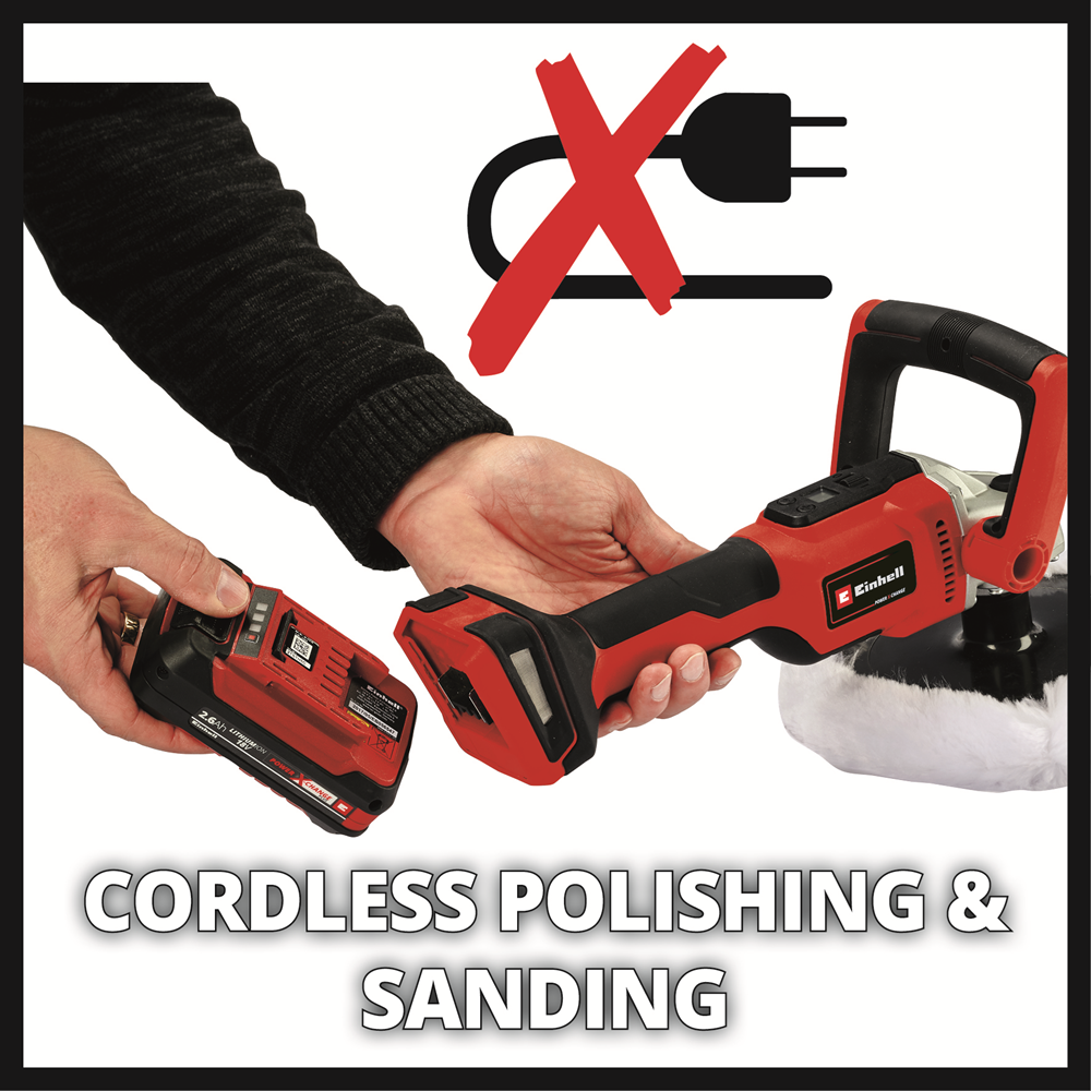 Einhell Power X-Change 18V Brushless Handheld Polishing/Sanding Machine - Body Only