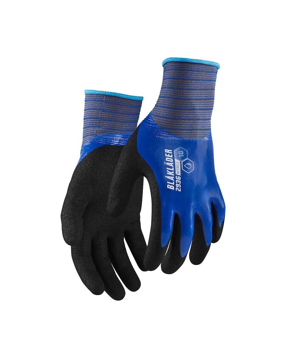 Blaklader Work Gloves Wr, Nitrile Coated 2936 #colour_cornflower-blue