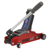 Sealey 180° Handle Trolley Jack 2 Tonne Low Profile Short Chassis - Red