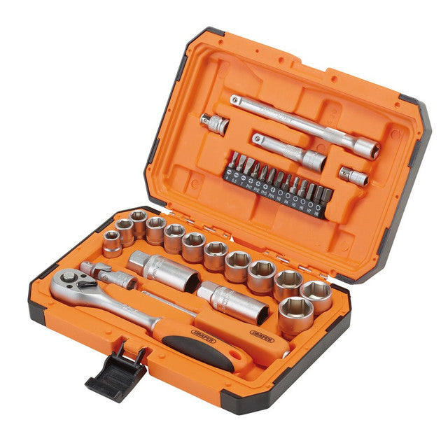 Draper Tools HI-TORQ® 6 Point Socket Set, 1/4" and 3/8" (34 Piece)