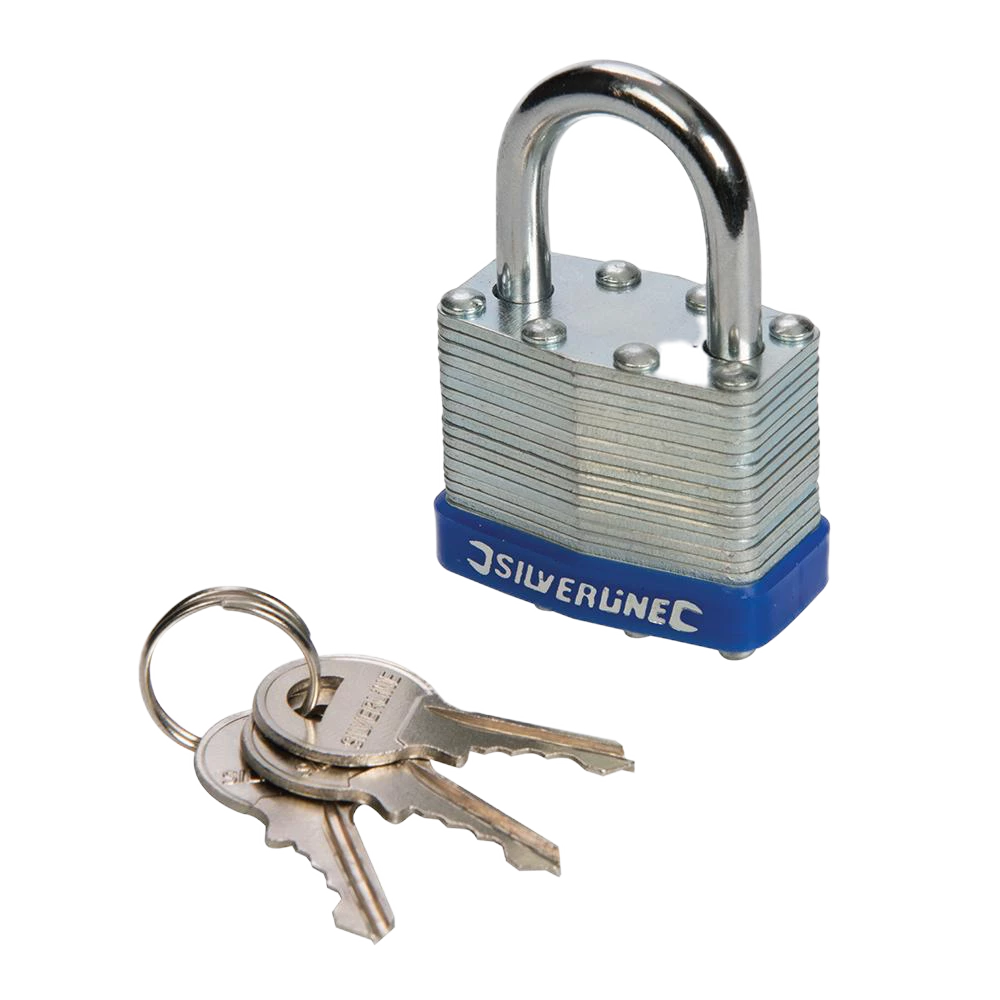 Silverline Laminated Padlock