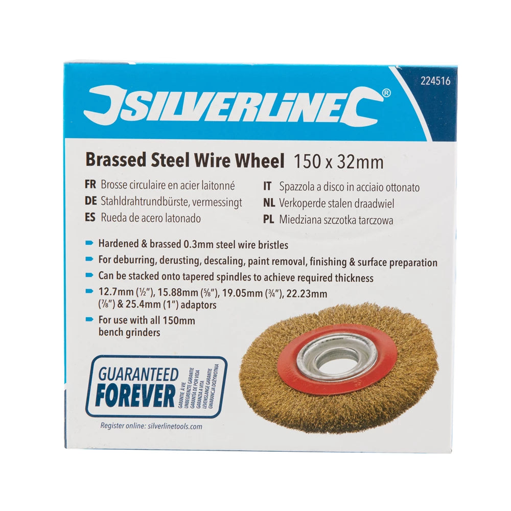 Silverline Brassed Steel Wire Wheel