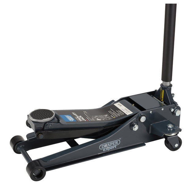 Draper Tools Expert Professional Low Profile Garage Trolley Jack, 3 Tonne