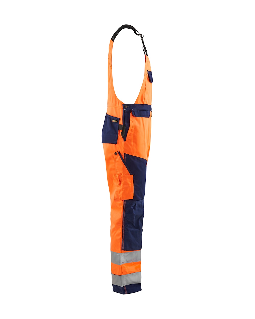Blaklader Hi-Vis Bib Trousers 2660 - Orange/Navy Blue
