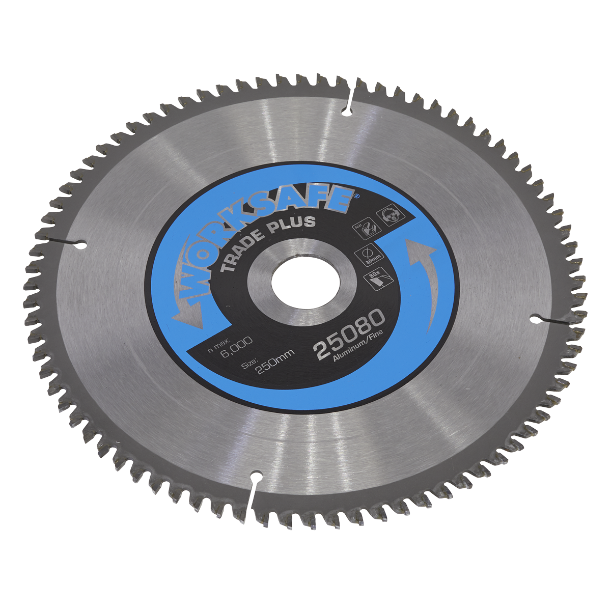 Sealey Aluminium Cutting TCT Saw Blade Ø250 x 30mm - 80tpu