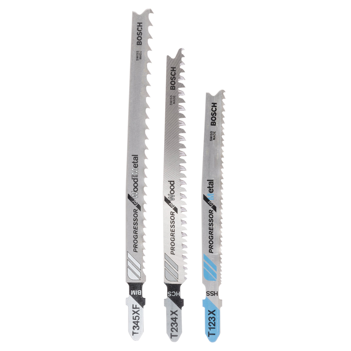 Bosch Professional Jigsaw Blade Set - 3 Pieces (T 123 XF, T 234 X, T 345 XF)