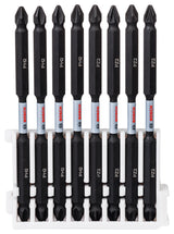 Bosch Professional Double Ended Bit Pack - 110mm, 4x PH2, 4x PZ2 - Pick & Clic Impact