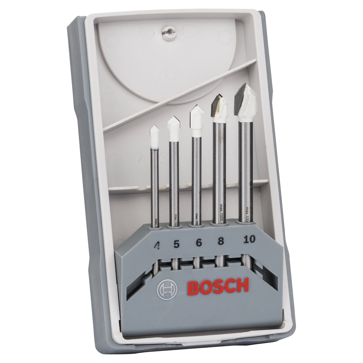 Bosch Professional CYL-9 SoftCeramic 5-Piece Tile Drill Bit Set - 4.0, 5.0, 6.0, 8.0, and 10.0 mm