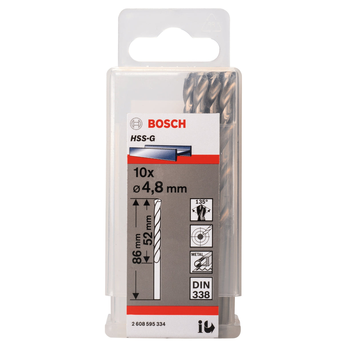 Bosch Professional HSS-G DIN338 4.8x52x83