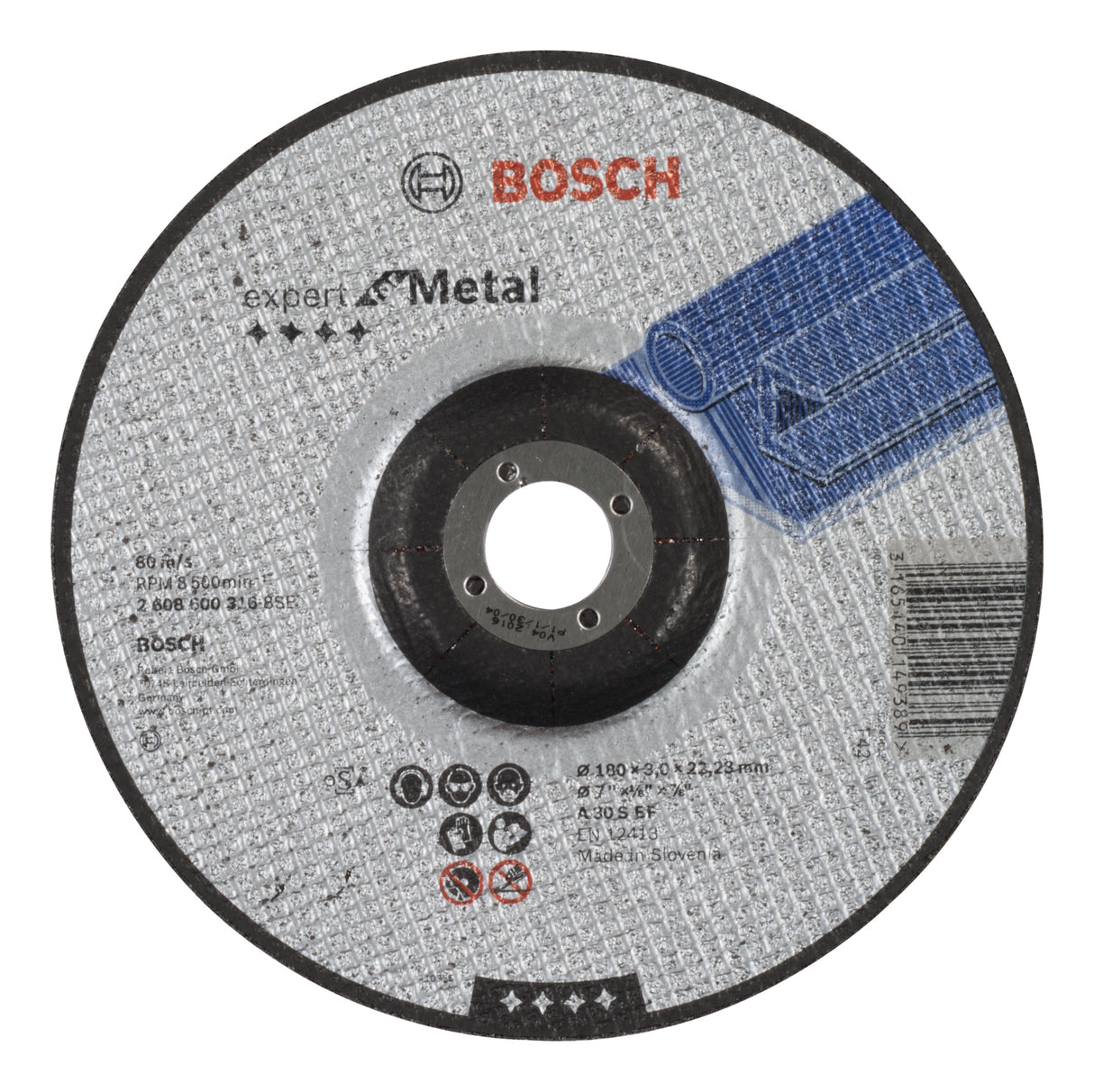 Bosch Professional Metal Cutting Disc with Depressed Centre A 30 S BF - 180mm x 3.0mm